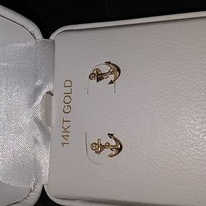 14KT Gold Anchor earrings